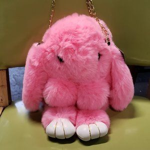 COPY - Furry Bunny Plush Backpack 13"